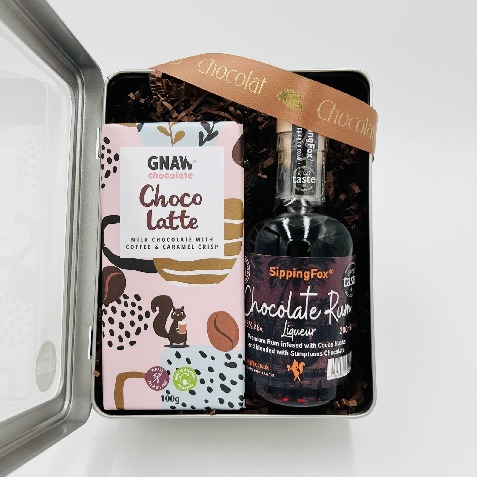 Chocolate Rum and Chocolate Tin